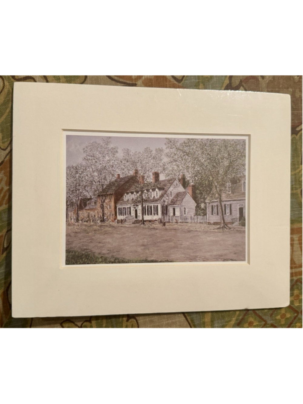 Vintage Raleigh Tavern Williamsburg VA 8x10 Matted Print Monturano NEW
